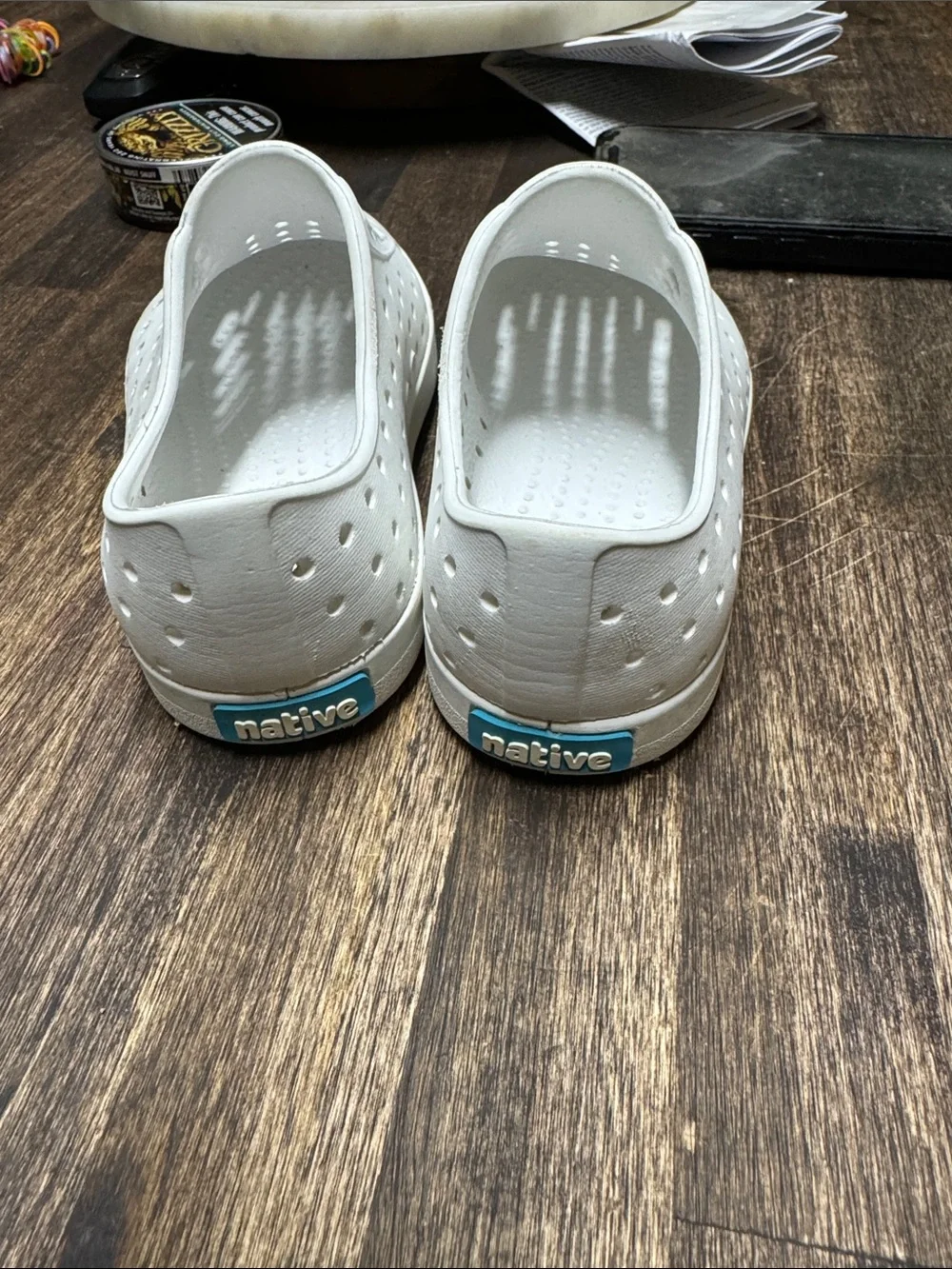 Native Kids Slip-On Water Shoes in White